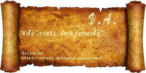 Váradi Antigoné névjegykártya